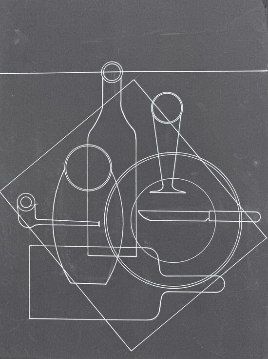 neurčený autor: Zátiší s lahvemi