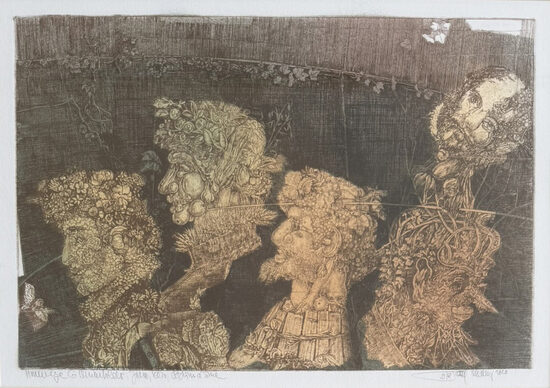 Pavel Hlavatý: Hommage G. Arcimboldo - jaro, léto, podzim, zima