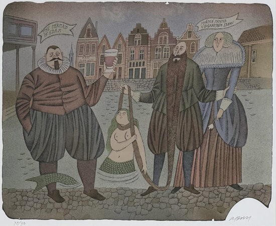 Adolf Born: Mořská pana ulovená v holandském Edamu
