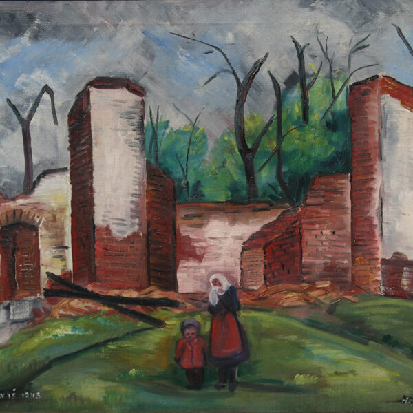 Po frontě, olej, 63×81 cm, 1945