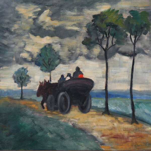Povoz, olej, 43×49 cm, 1932