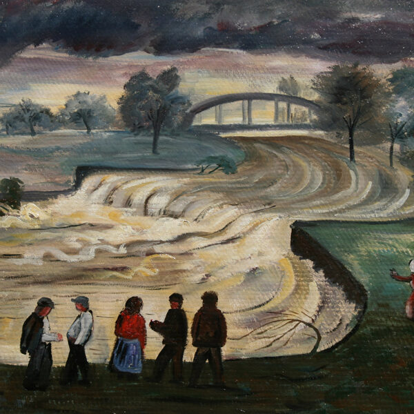 Rozvodněná Odra, olej, 50,5×73 cm, 1942
