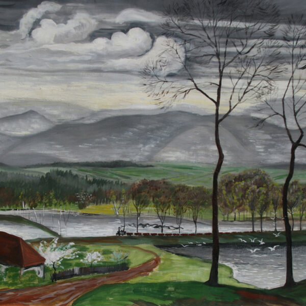 Rybníky v Polance, olej, 69×90 cm,1938
