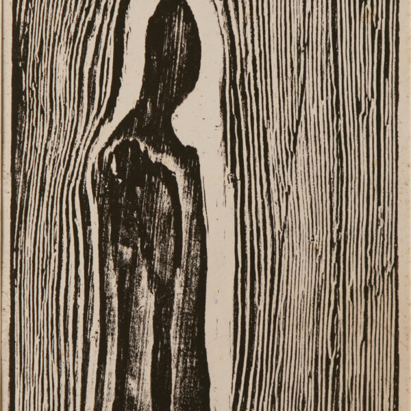 Silueta ženy (Tvary skryté ve dřevě), dřevořez, 40,7×17,3 cm, 1966