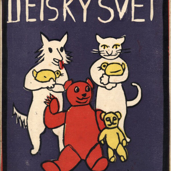 Obálka (Dětský svět), barevný linoryt, 26×20,2 cm, 1932