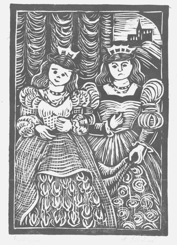 Frontispice, linoryt, 18,9×12,9 cm